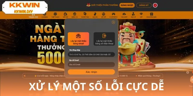 Xử lý tình huống lỗi đăng nhập KKWIN triệt để